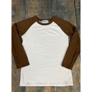 Rowdy Guy Boys Size 7/8 Brown 3/4 Sleeve Raglan Tee!